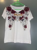 Just Cavalli Damen T-Shirt Rosen Print S/M