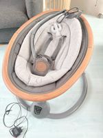 Balançoire pour bébé électrique gris avec bois-gris clair