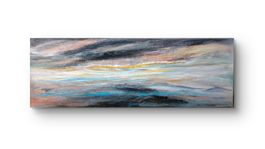 Abstraktes Acrylbild, Landschaft, 120x40cm
