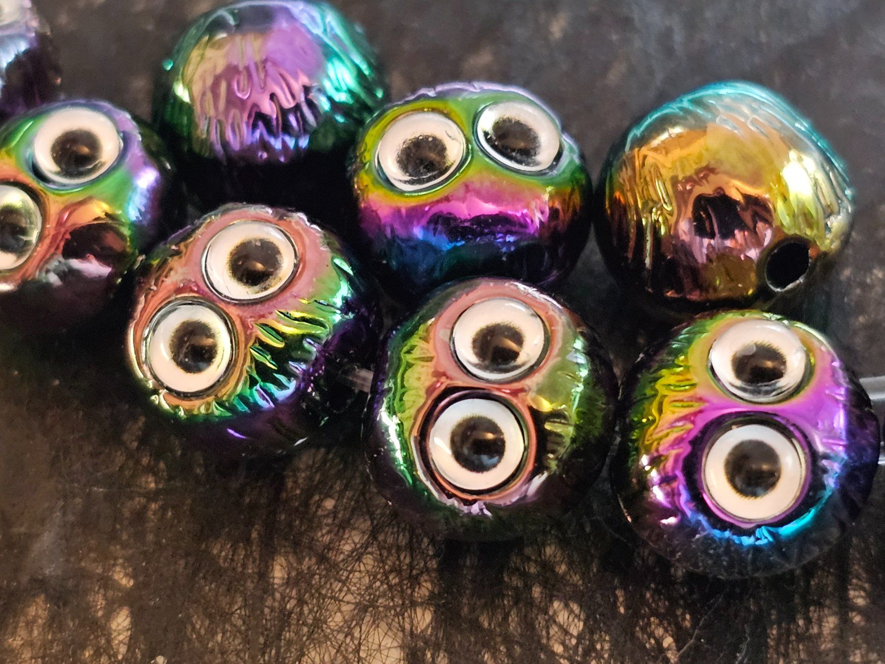 Perle (finte): Zwischen Elemente Eule Olive Kette Basteln Perlen lampwork – Nuovo (secondo la descrizione) da Riedt b. Erlen venduto da Gottestraene 3