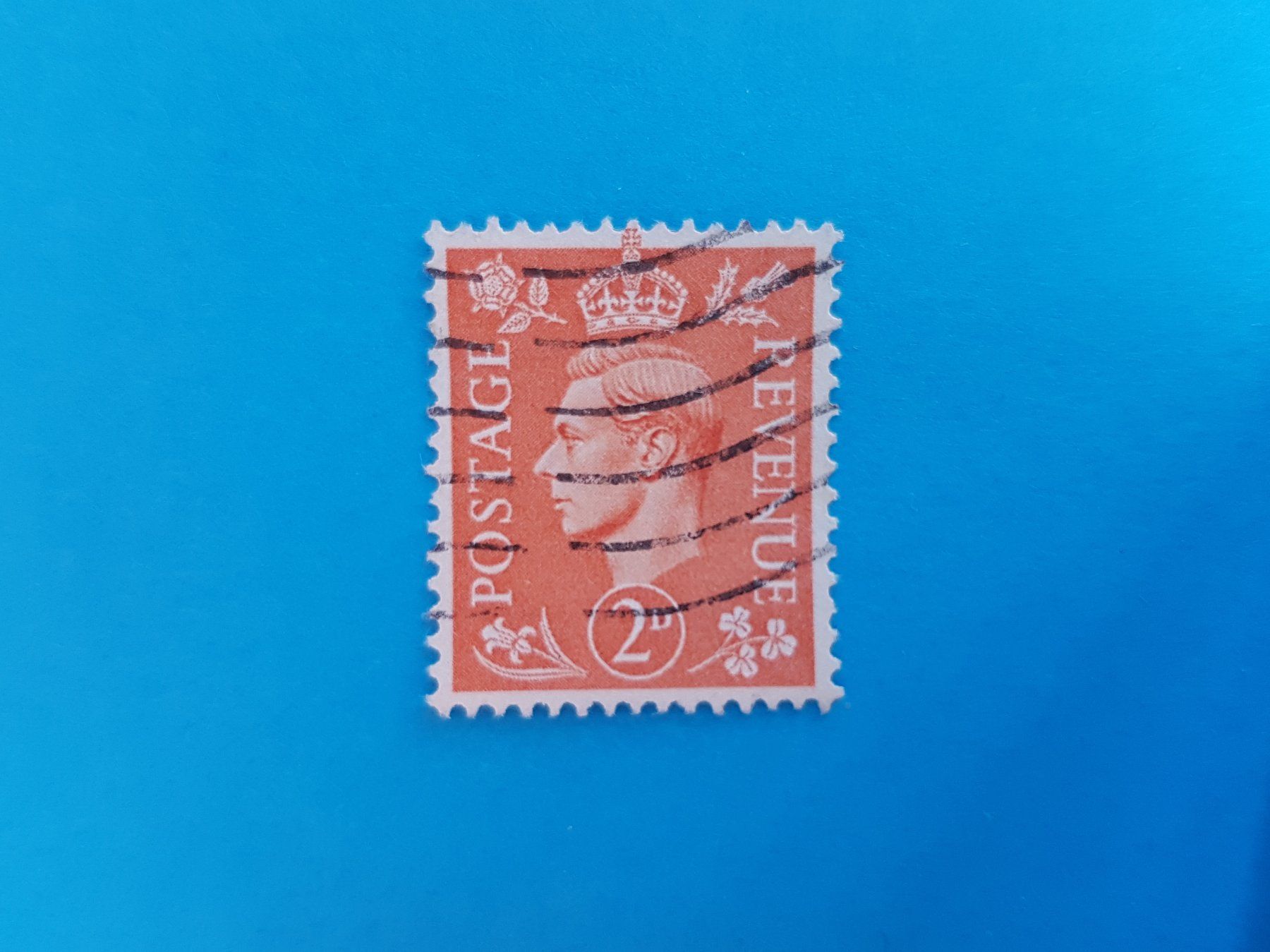 Tutti i francobolli: 2 Penny GB - King George VI - 1941 – Usato da Reinach BL venduto da Dexy62