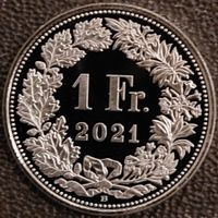 1 Franken 2021 stgl. / aus Münzsatz