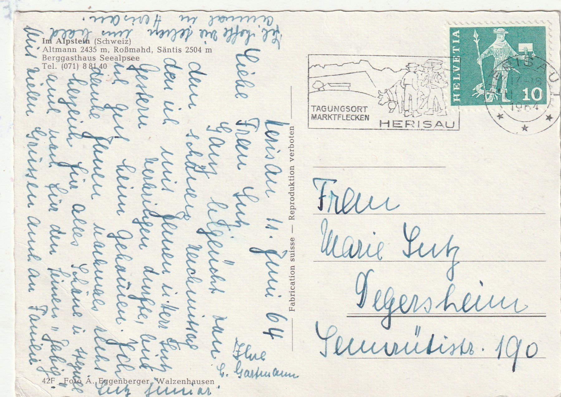 Cartoline postali: Trachten - Ziegen im Alpstein – Usato da Lumbrein venduto da made02 1