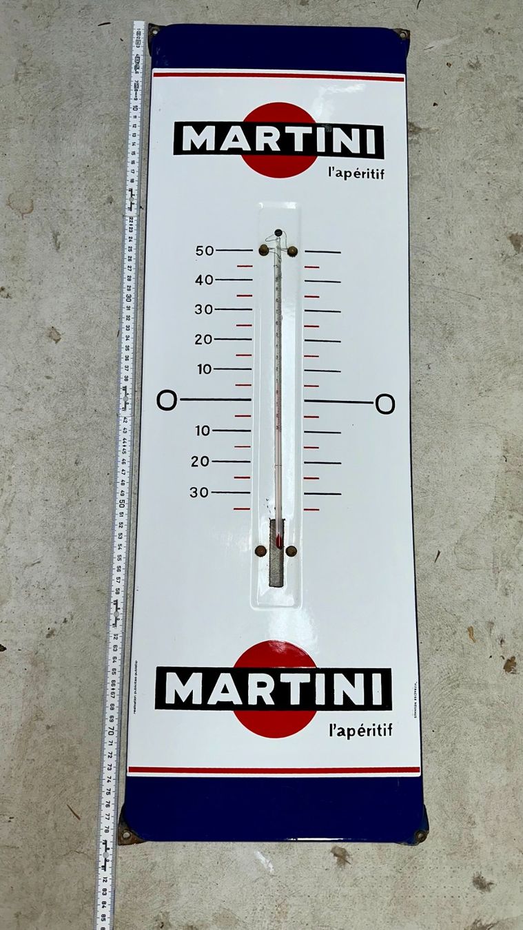 Martini Insegne: Martini Thermometer Email 1960 – Usato da Muttenz venduto da topi68