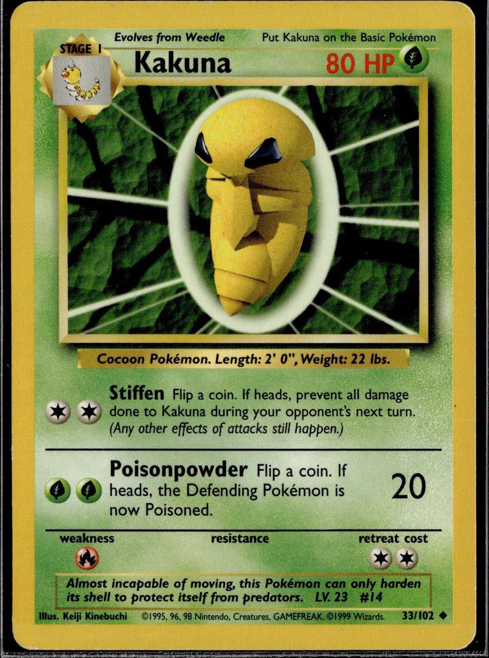 Pokémon Cartes à collectionner: Kakuna 33/102 Base Set – D'occasion à Zürich par pokemon_cards