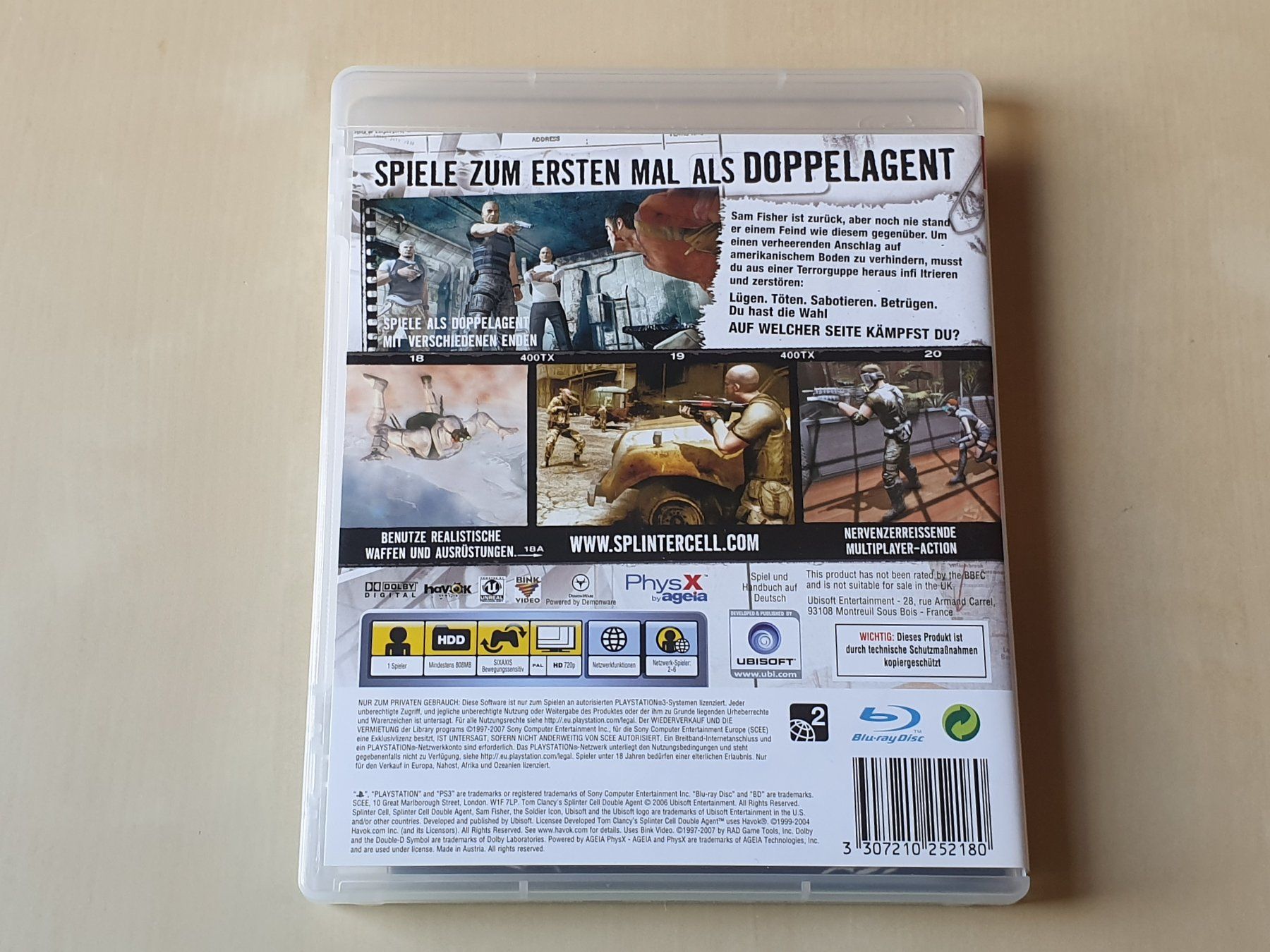 Sony Jeux: Splinter Cell Double Agent – D'occasion à Stansstad par collectorsshop 1