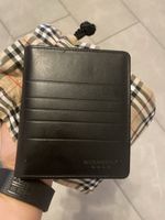 Burberry Golf Scorecard Holder Leder Schwarz mit Beutel