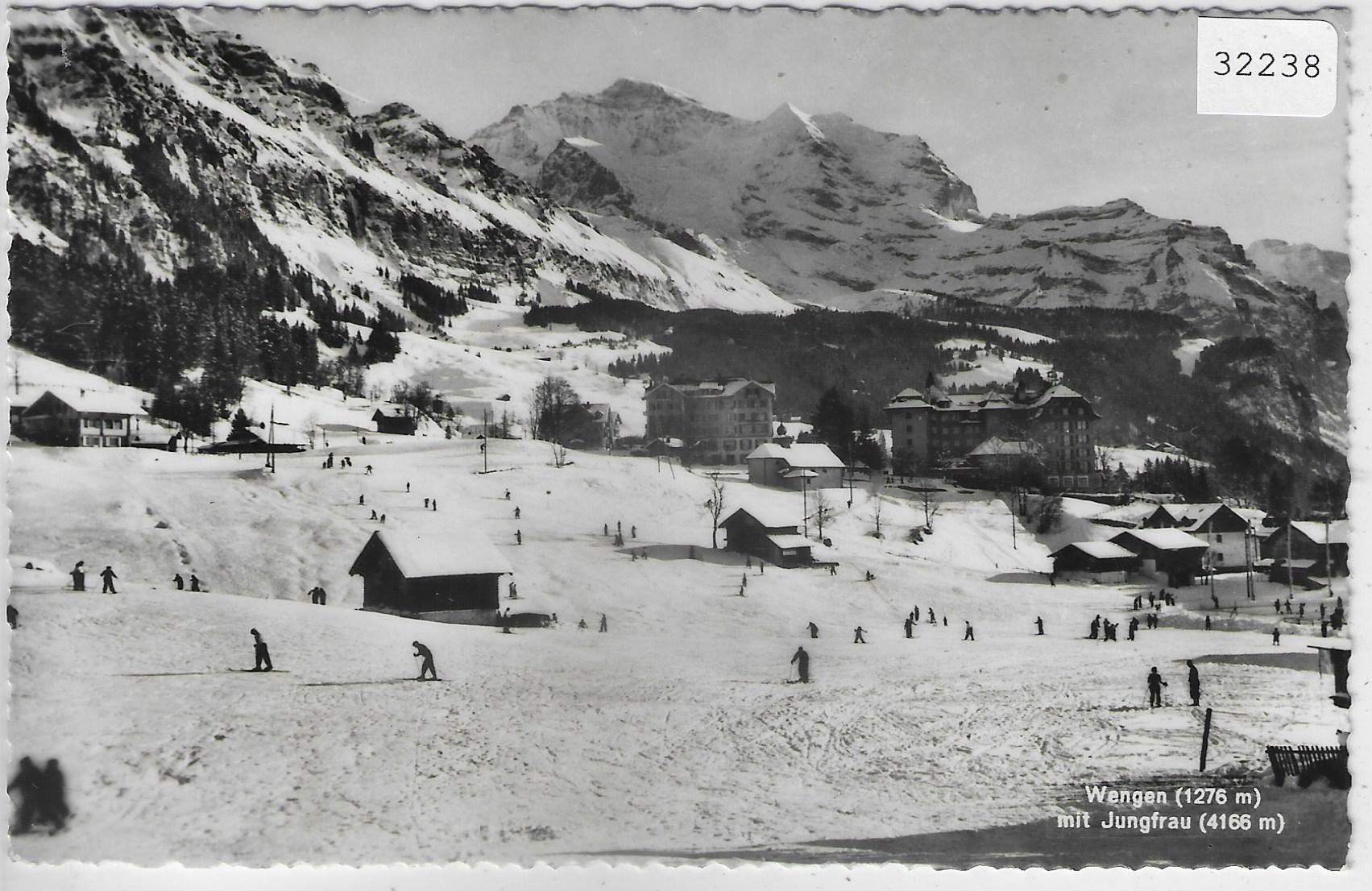 Cartoline postali: Wengen mit Skipiste – Usato da Ettingen venduto da Kartenplanet