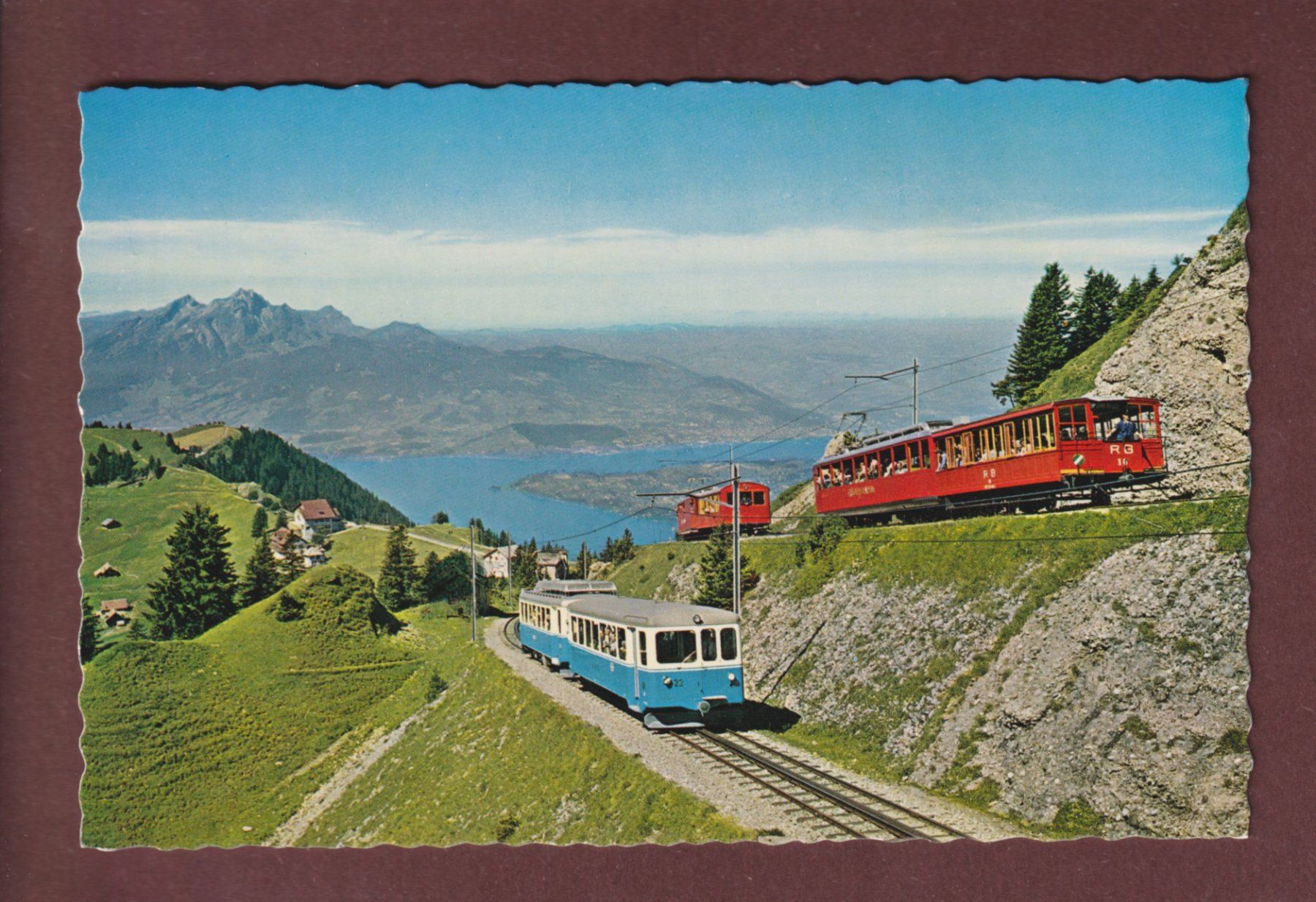 Cartoline postali: RIGI-BAHN - Rigi-Staffel – Usato da Pully venduto da nicecards-shop