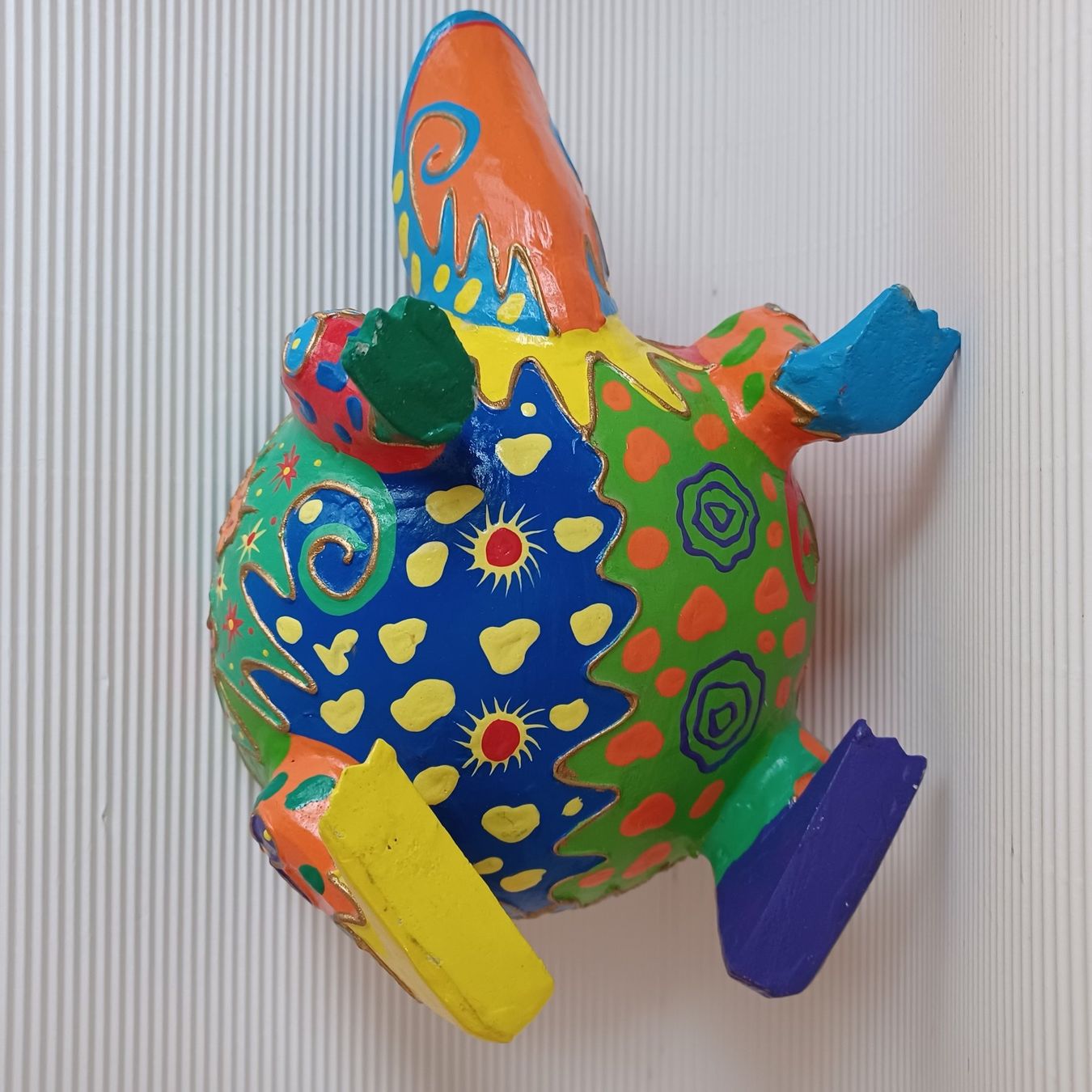 Sculture & Statue: SCHILDKRÖTE. Bunt gemalte Kunstschale. – Usato da Zürich venduto da Bellabo 5