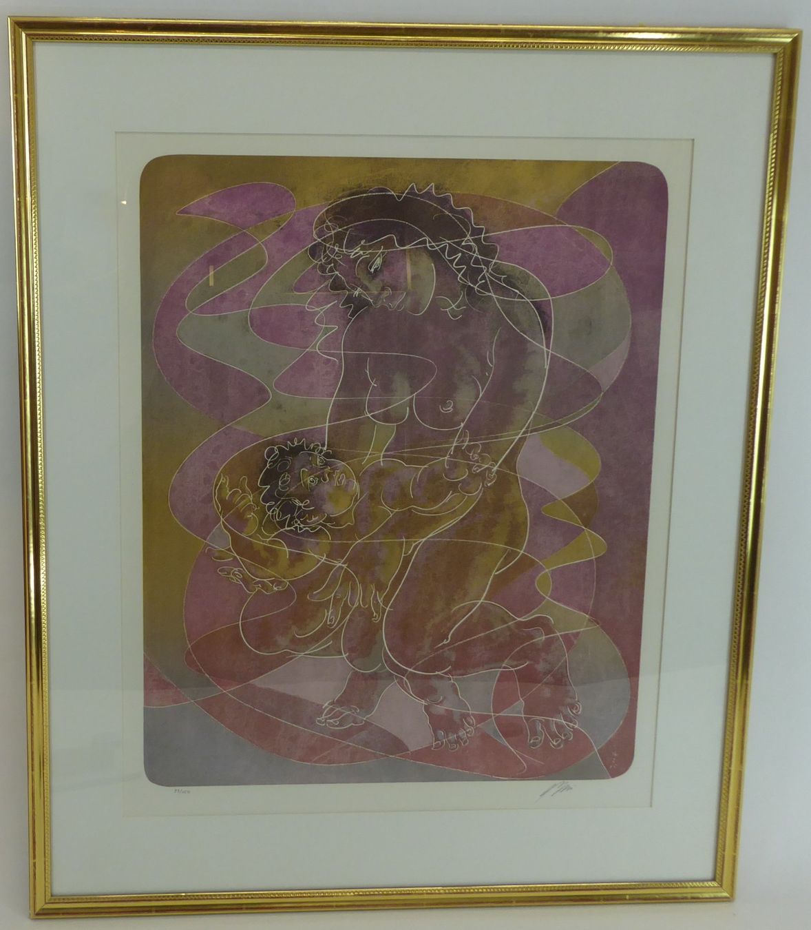 Grafica & Litografie: Hans Erni "Mutter & Kind" Original Lithografie, handsigniert – Usato da Bern venduto da blaukreuz-brocki_BE 1