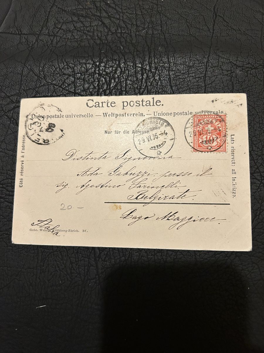 Ansichtskarten: Mendrisio 1906 – Gebraucht aus Breganzona von Milesbo 1