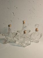 4 coole Flaschen Herz, Stern, Quadrat Glasflasche