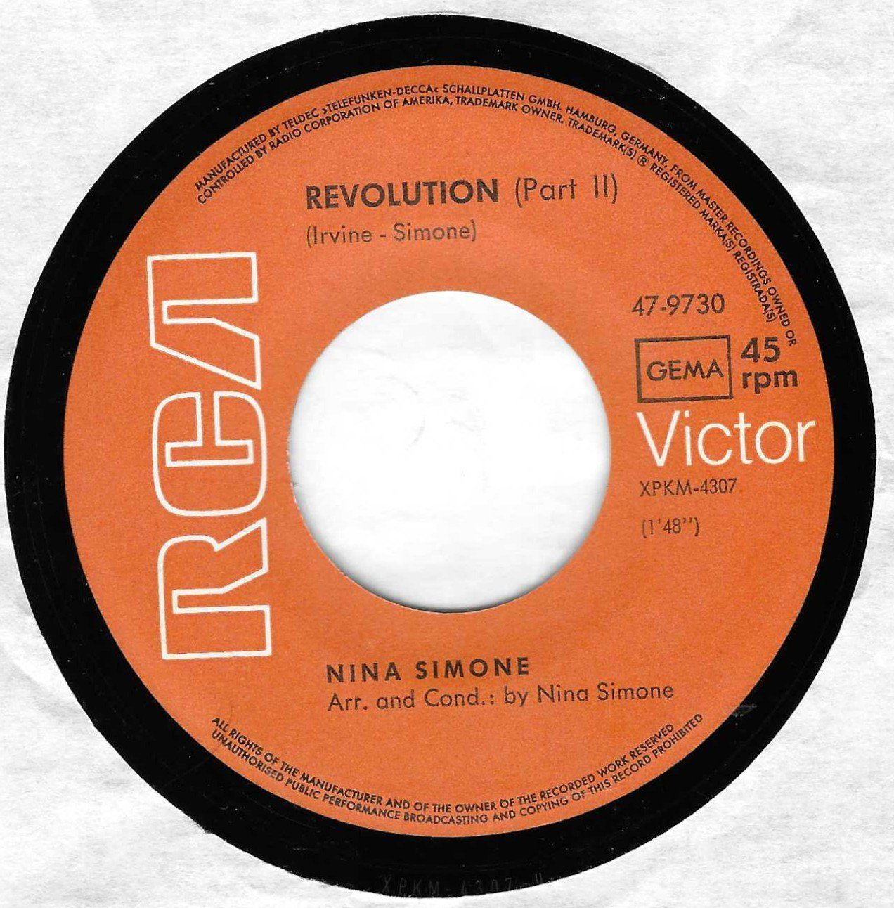 Dischi in vinile: NINA SIMONE  -  REVOLUTION  PART I & 2 – Usato da Bex venduto da Giorgiob 2