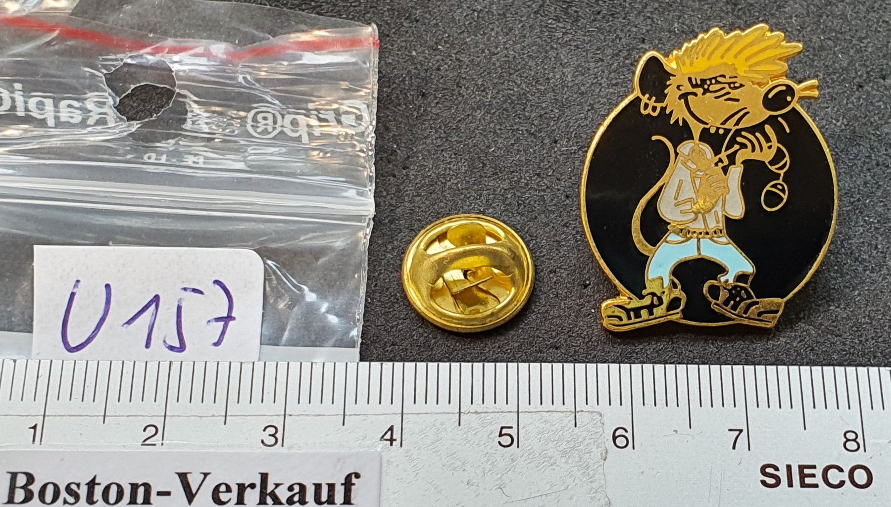 Placchette & Badge: U157 - Pin Coole Ratte mit Handschellen von Genfer Polizei – Usato da Reinach BL venduto da Boston-Verkauf 2