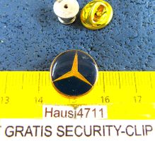 MERCEDES BENZ AUTO LOGO OLDI SCHMUCK-PN GLASIERT 16mm KLEIN