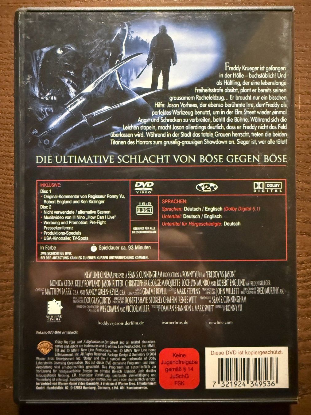 Tutti i DVDs: Freddy vs. Jason – Usato da Zürich venduto da FilmFreunde 1