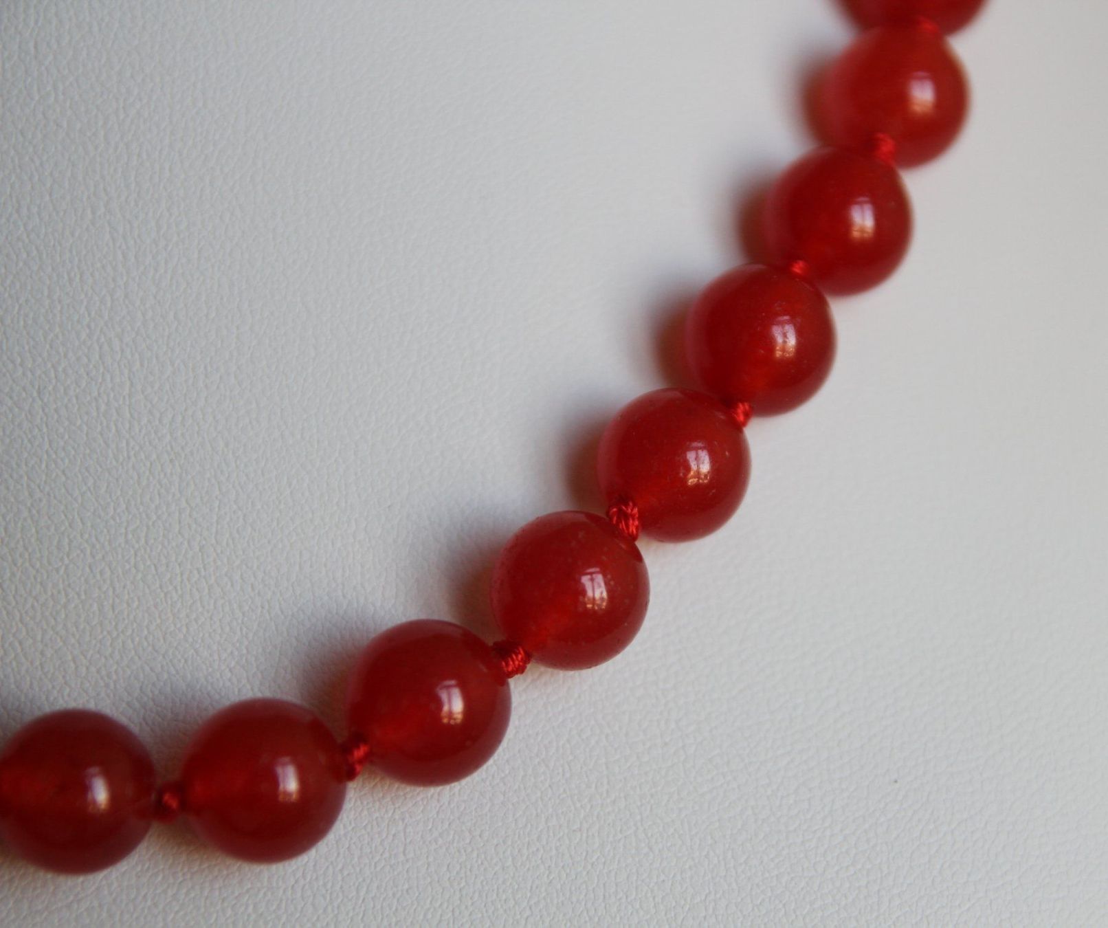 Ketten: NEU: Rote Jade Jadekette Jadeschmuck – Neu (gemäss Beschreibung) aus Matten b. Interl von EdelsteineInterlaken 1