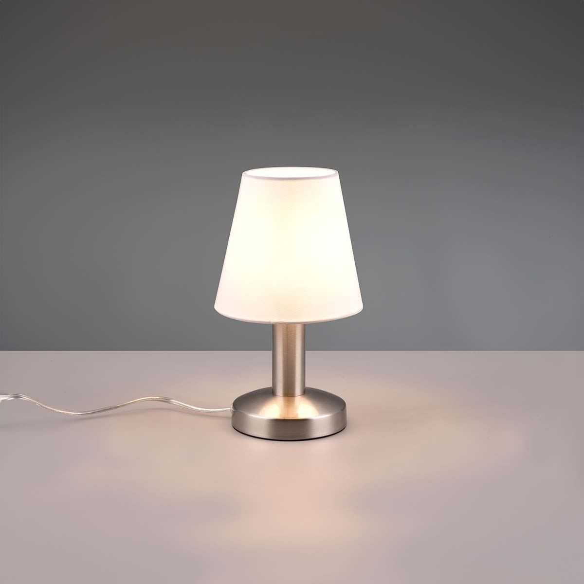 Lampade: Tischleuchte, Stoffschirm, 24 cm Höhe – Nuovo (secondo la descrizione) da Kreuzlingen venduto da Smart-Light