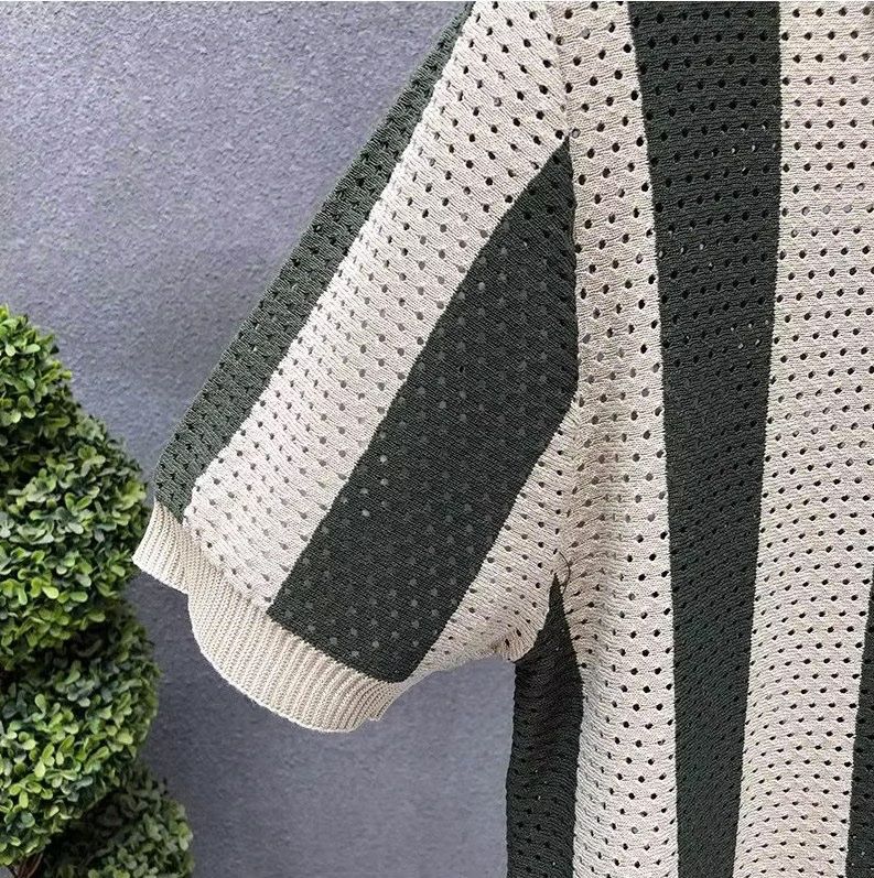 Polos: Luftiges Herren-Polo, olive längsgestreift – Neuf (Voir description) à Zürich par Heinz_023 5