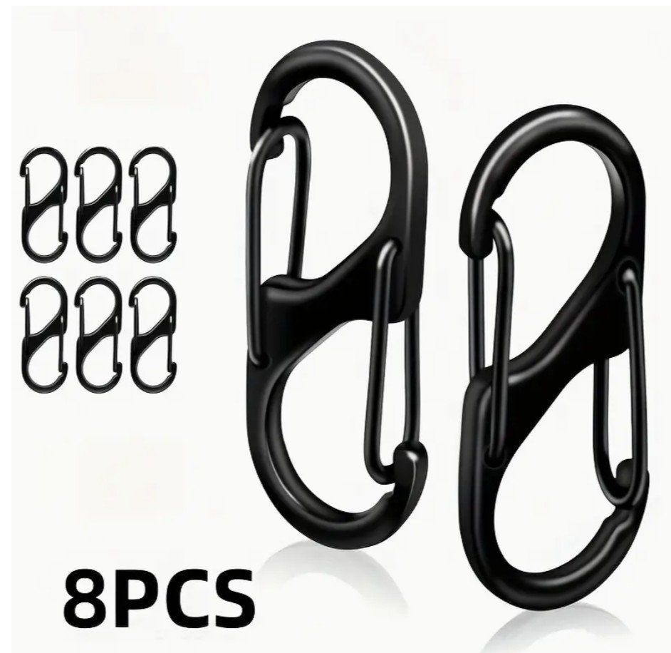 Attrezzatura da arrampicata: 8 Doppel-Karabiner Haken – Nuovo e nell'imballaggio originale da Thundorf venduto da 2fast4you07