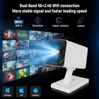 TV Mini 4K Beamer Projektor Heimkino WiFi Bluetooth