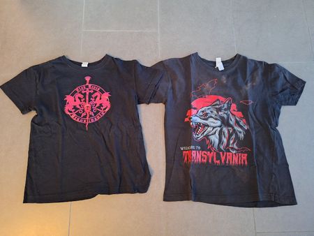 2 T-Shirts Wolf Gothic Transylvania Vampire 134 (8-9 J.)