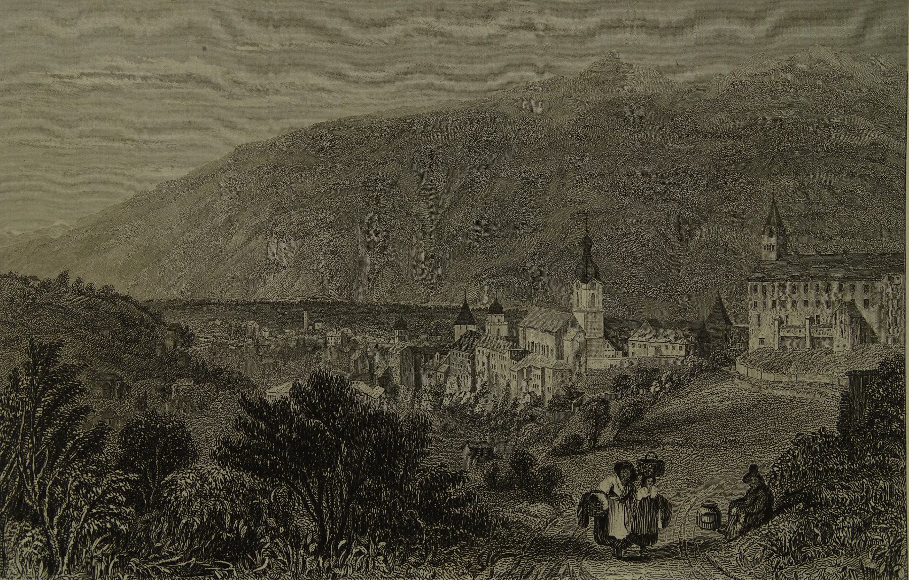 Incisioni: CHUR, STAHLSTICH 1836/1838 – Usato da Grüningen venduto da Kartensammler 2