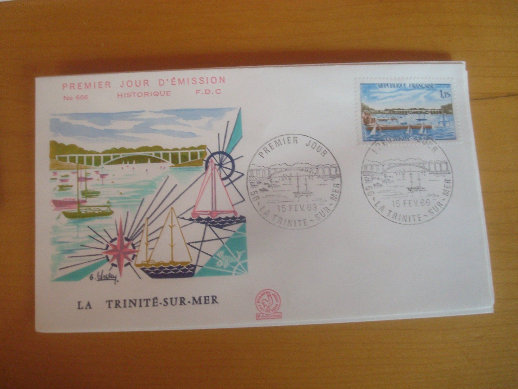 Tutti i francobolli: France 1968 1969 Wasser / Schiffe – Usato da Gordola venduto da Polentaefung 4