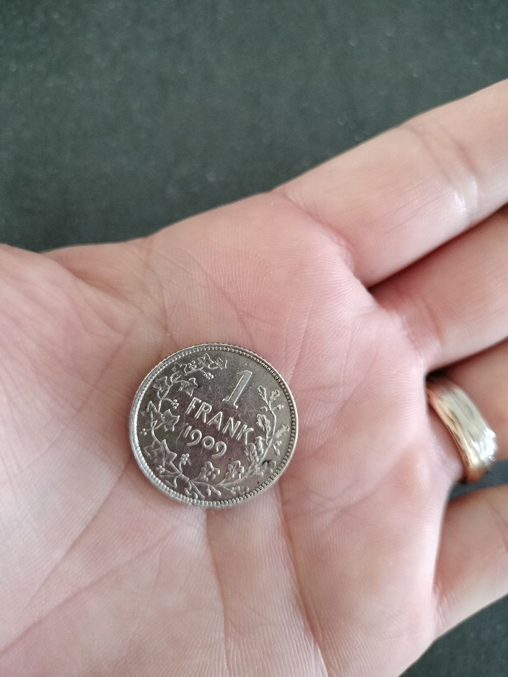 Tutti le monete: Belgien 1 Franc "Leopold II" 1909 Silber – Usato da Gordevio venduto da LadyTicino 1