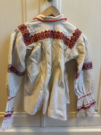 Vintage Kinde Trachtenbluse, Handarbeit, Grösse S