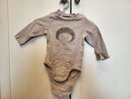 Alles ab 1CHF - Langarm Body Igel H&M, Grösse 56