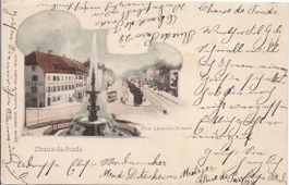 CHAUX - de - FONDS, le POD et le tram vers la grand fontaine