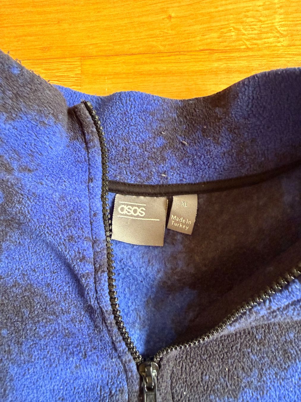 Giacche: Fuzzy Halfzip Jacke Blau und Schwarz – Usato da Zürich venduto da Basilou98 4