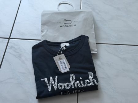 Woolrich T-shirt uomo blu scuro nuova
