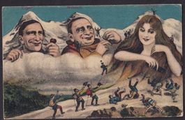 Berggesichter Eiger Mönch und Jungfrau seltene Karte