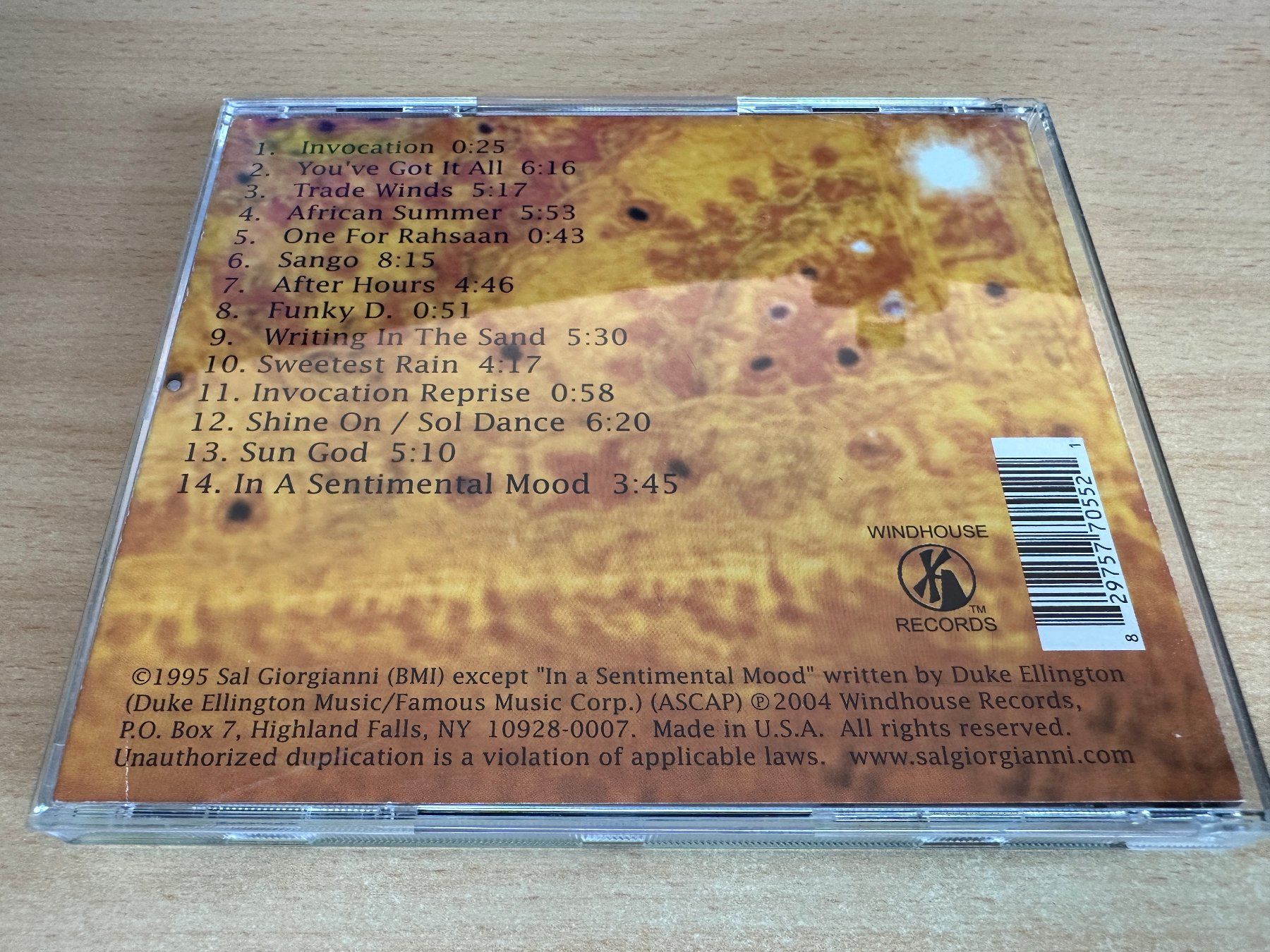 CD: Sal Giorgianni - Sango – Usato da Rikon im Tösstal venduto da Alpenmutz 1