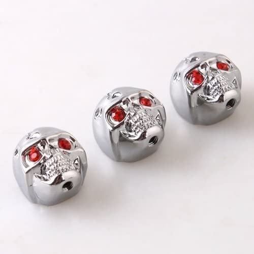 Altri accessori: 3 pces  Knobs Chrome Skull Head – Nuovo (secondo la descrizione) da Magglingen/Macolin venduto da Siloli1967 1