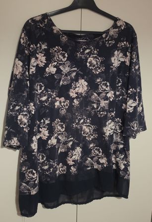 Chemisier fleuri bleu, taille xxl