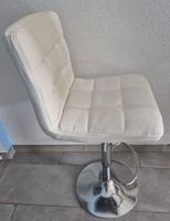 Tabouret de bar blanc simili cuir réglable