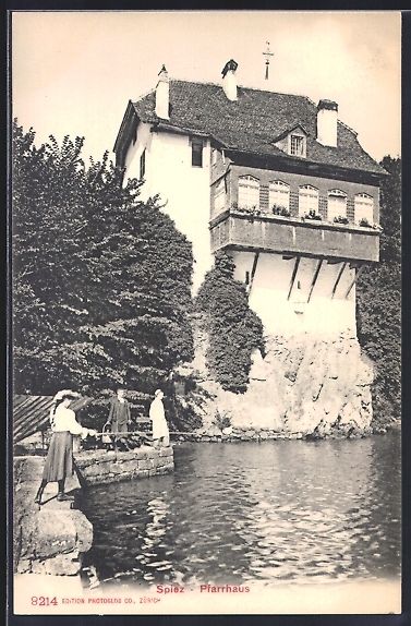 Cartoline postali: AK Spiez, Pfarrhaus – Usato da Berlin venduto da bartko-reher