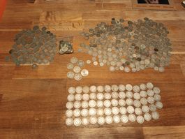 Über 2,1 Kilo Silbermünzen Schweizer Franken