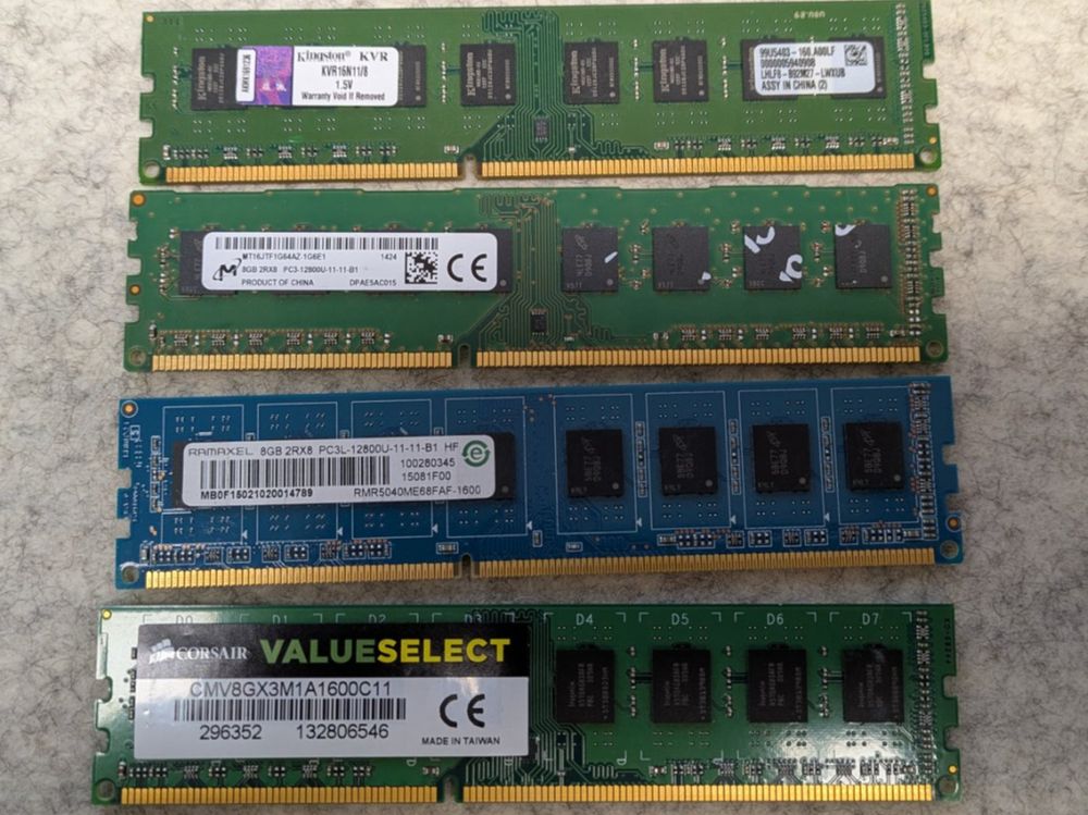 Verschiedene PC RAM Riegel, 8GB, DDR3 (Gebraucht) in Sargans für CHF 12 ...