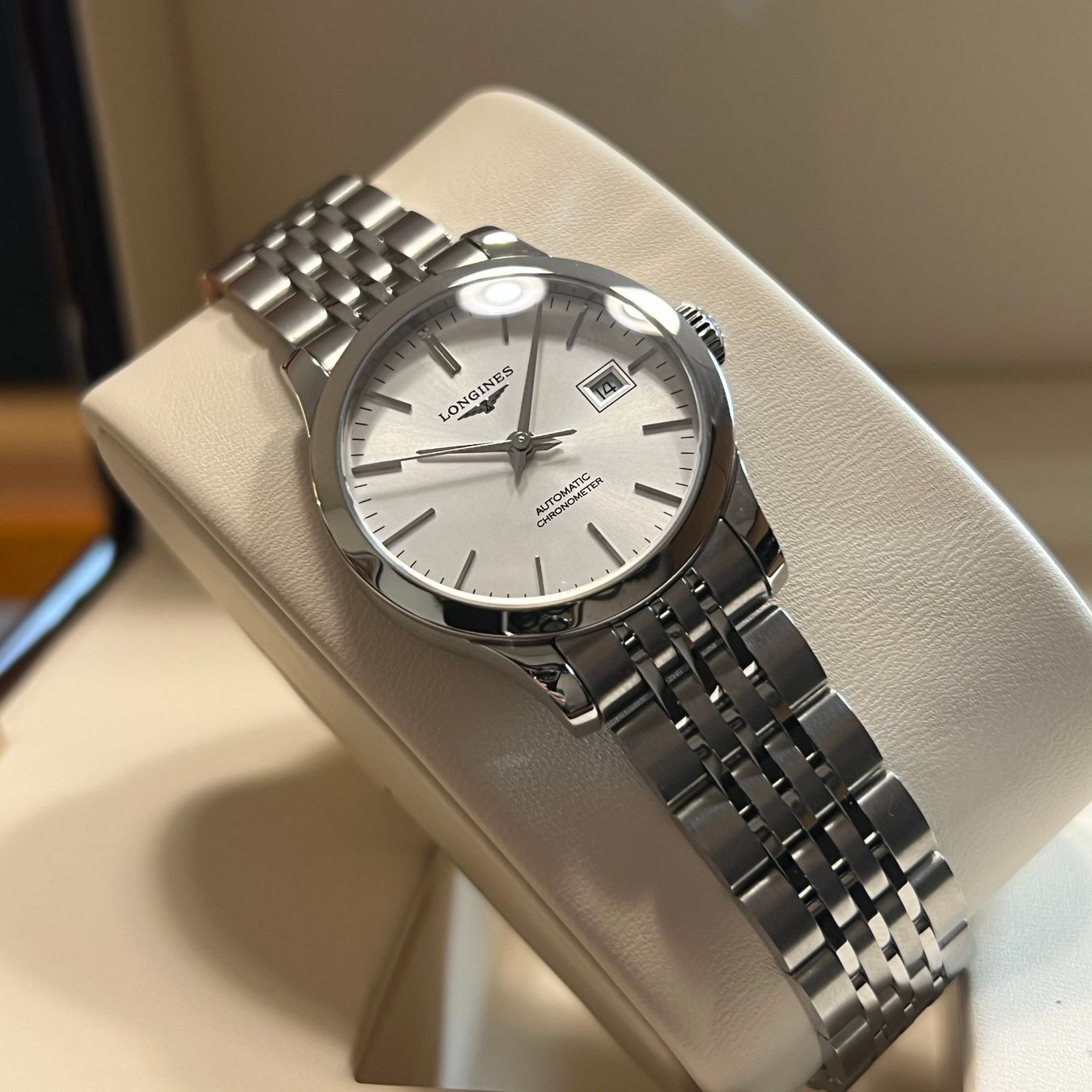 Longines Orologi: Longines Record Auto Chronometer Full Set L2.321.4.72.6 – Usato da Carouge GE venduto da Watchaser 7