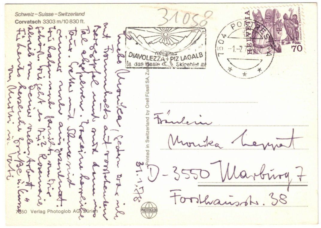 Cartoline postali: Silvaplana - 5 Bild AK Corvatsch – Usato da Binningen venduto da Mountainrider 1