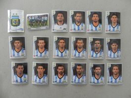 Panini Fussball WM Brasil 2014 Argentinien 18 Stück 412- 429