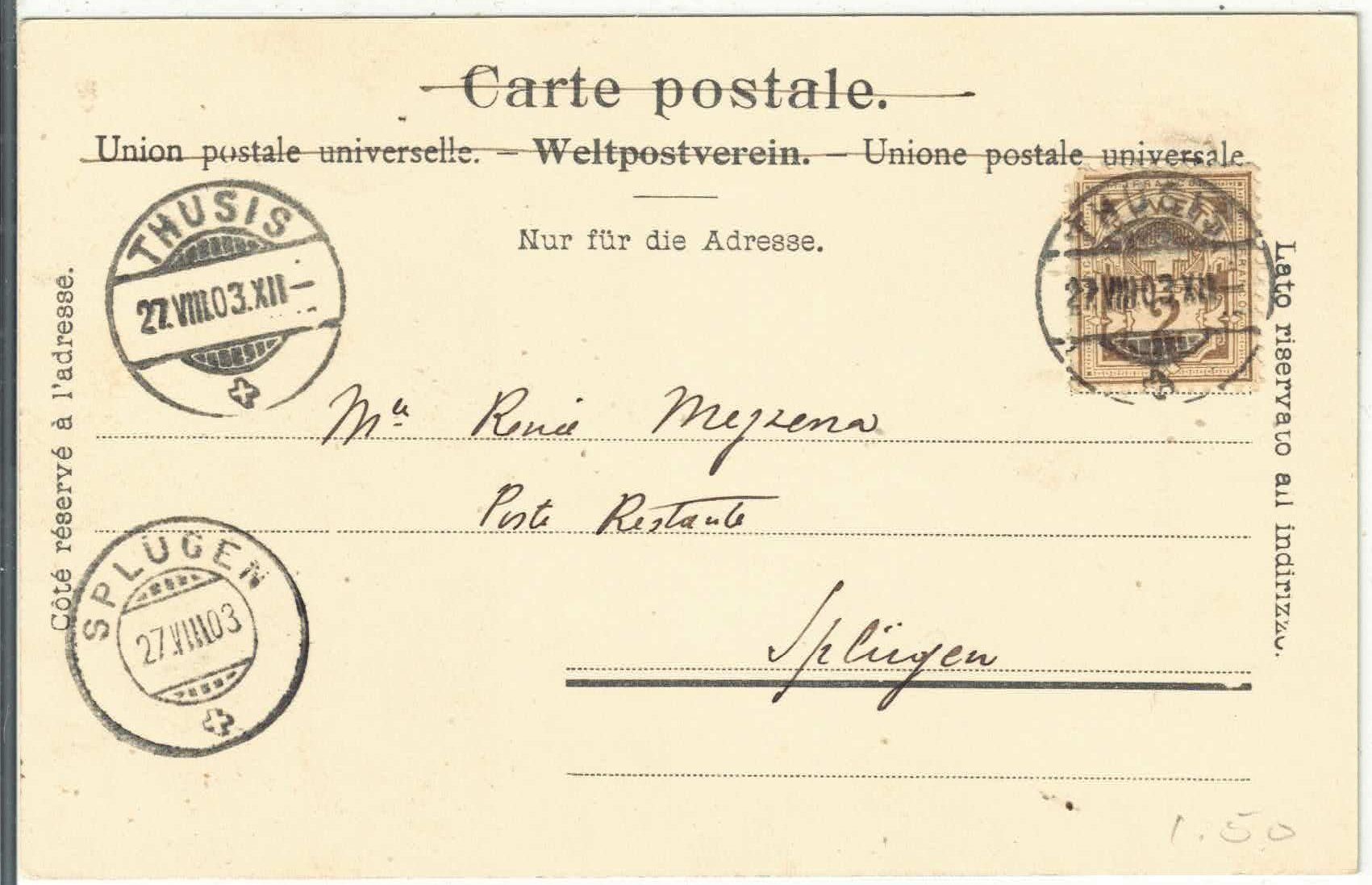 Cartes postales: Albulabahn - Schloss Ortenstein - Domleschg – D'occasion à Ettingen par Kartenplanet 1