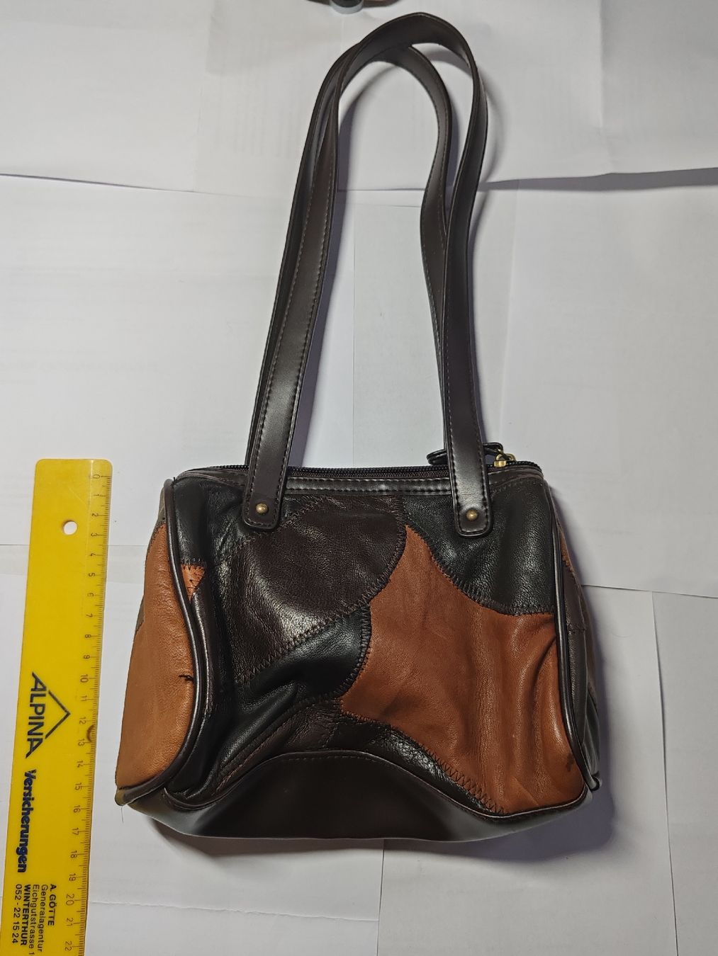 Taschen für Damen: Bellini Handtasche Leder Patchwork braun guter Zustand – Gebraucht aus Wila von neu_s8qs 1