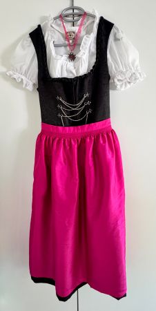 Dirndl Trachtenkleid mit 3 Schürzen + Kette „Landhaus“