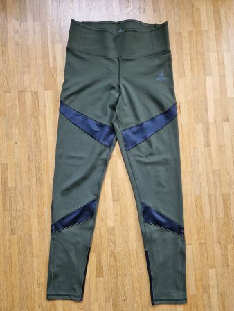 Adidas Climalite Sportleggings Gr. M olivgrün/schwarz